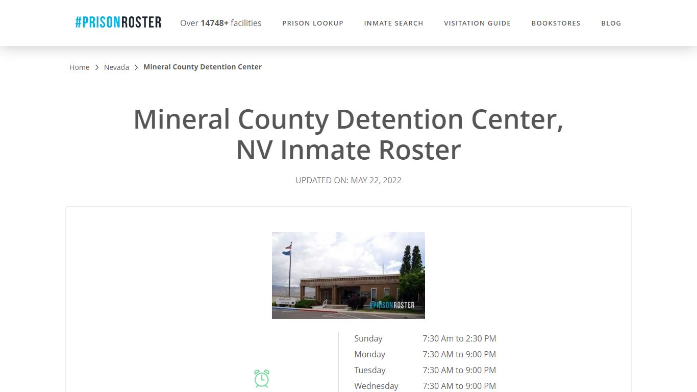 Mineral County Detention Center, NV Inmate Roster